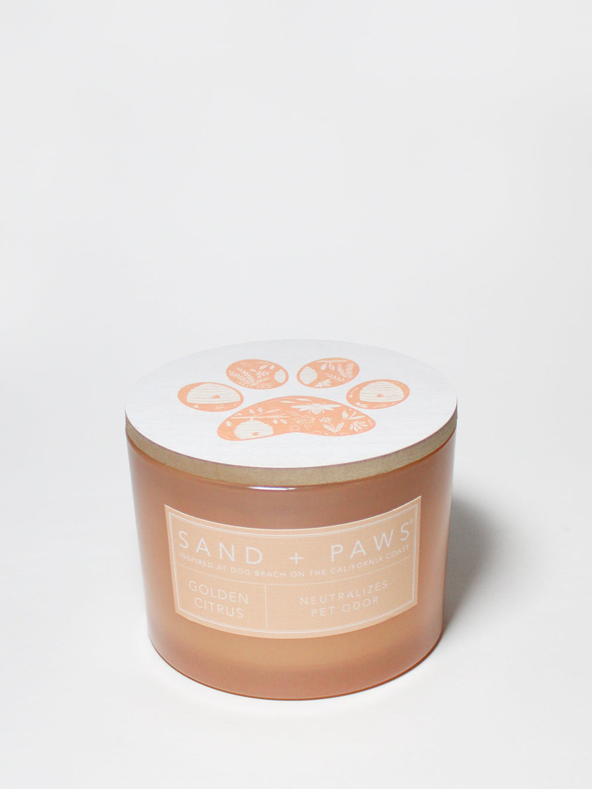 Sand + Paws Golden Citrus 12 oz scented candle