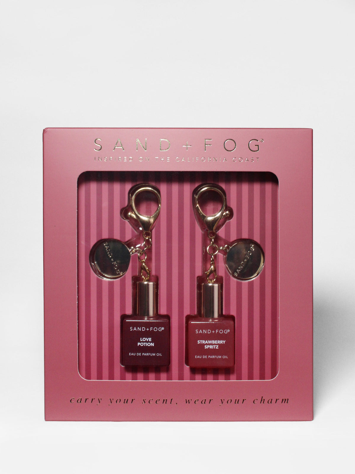 Premium Bag Charm Perfume Oil Rollerball Set - Love Potion + Strawberry Spritz