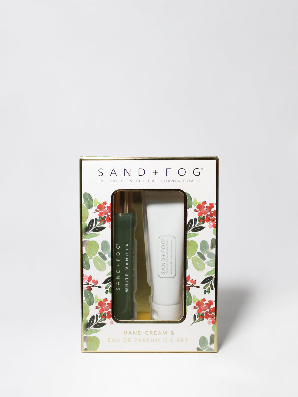 Premium Hand Cream and Perfume Oil Rollerball Set - White Vanilla