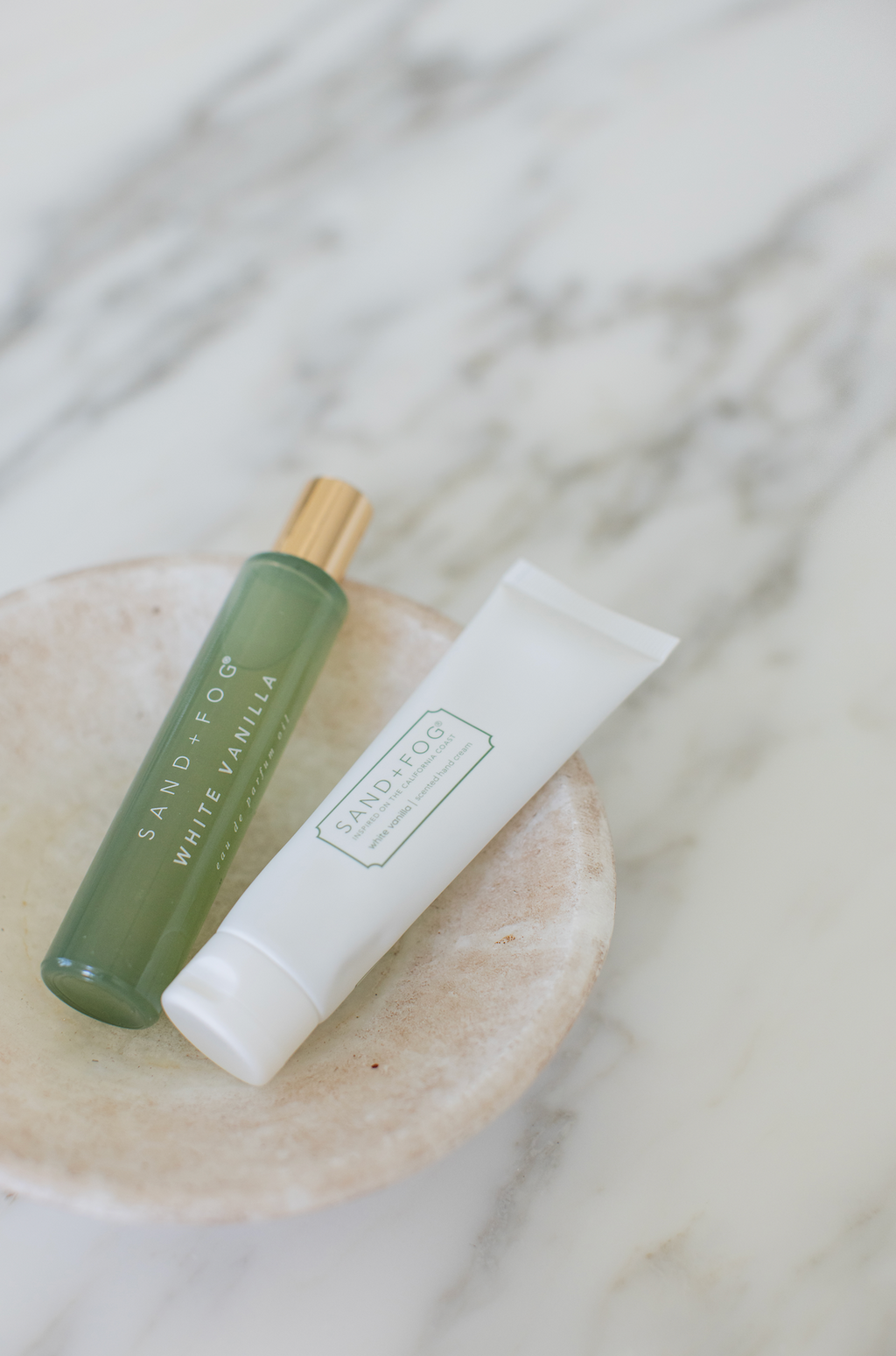 Premium Hand Cream and Perfume Oil Rollerball Set - White Vanilla